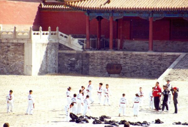 trainierende nordkoreanische Kinder