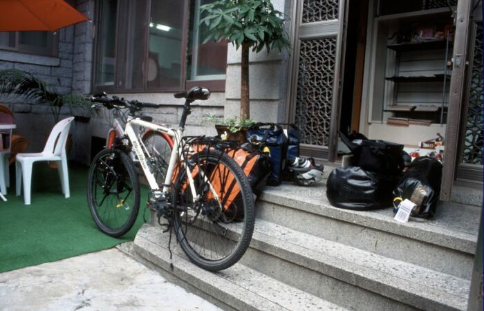 Mein Rad am Start im staykorea - Hostel