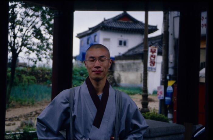 dies war der einzige Mönch den ich in Gyeongsan sah